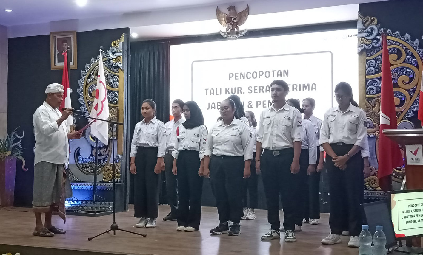 PMI Kota Denpasar Menghadiri Pelantikan Pengurus Baru KSR-PMI Unit INSTIKI