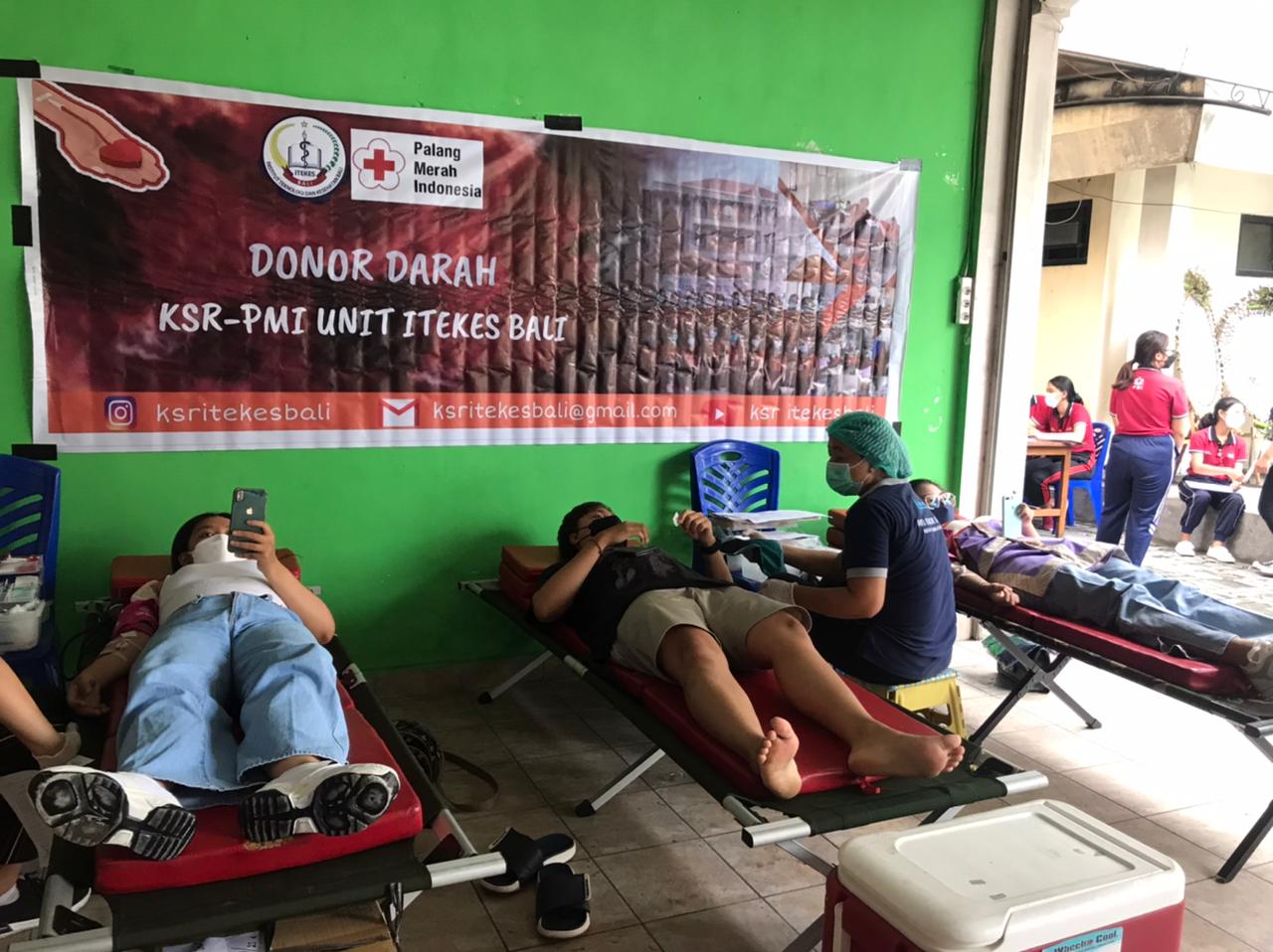 Donor Darah KSR-PMI Unit ITEKES BALI Sukses
